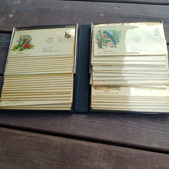 Official Birds & Flowers of Our Fifty States First Day Cover Collection Stamps - Picture 2 of 10